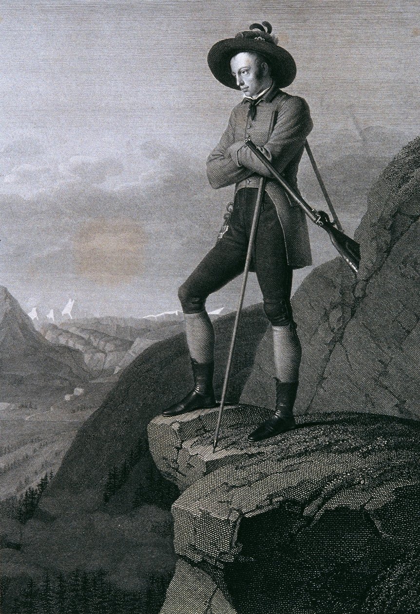Archduke Johann como caçador de camurças de Blasius Höfel