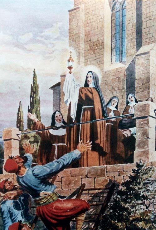 Sarracenos recuam diante de Santa Clara de Blaz Farcnik