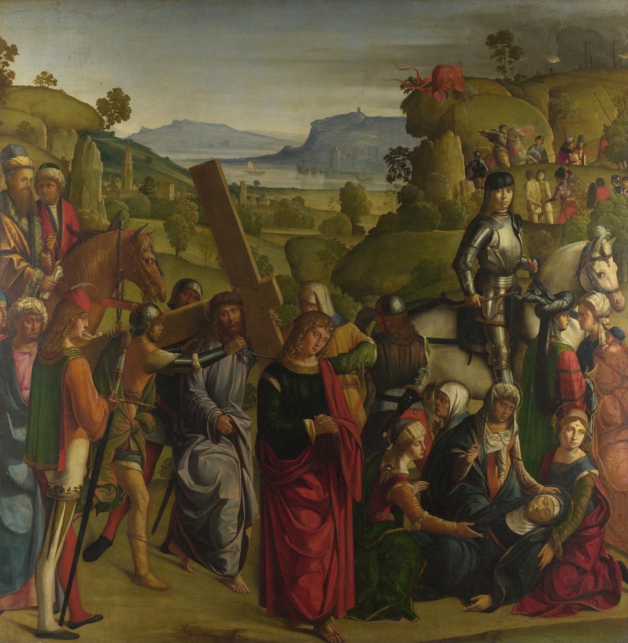 Cristo carregando a Cruz e a Virgem Maria desmaiando de Boccaccio Boccaccino