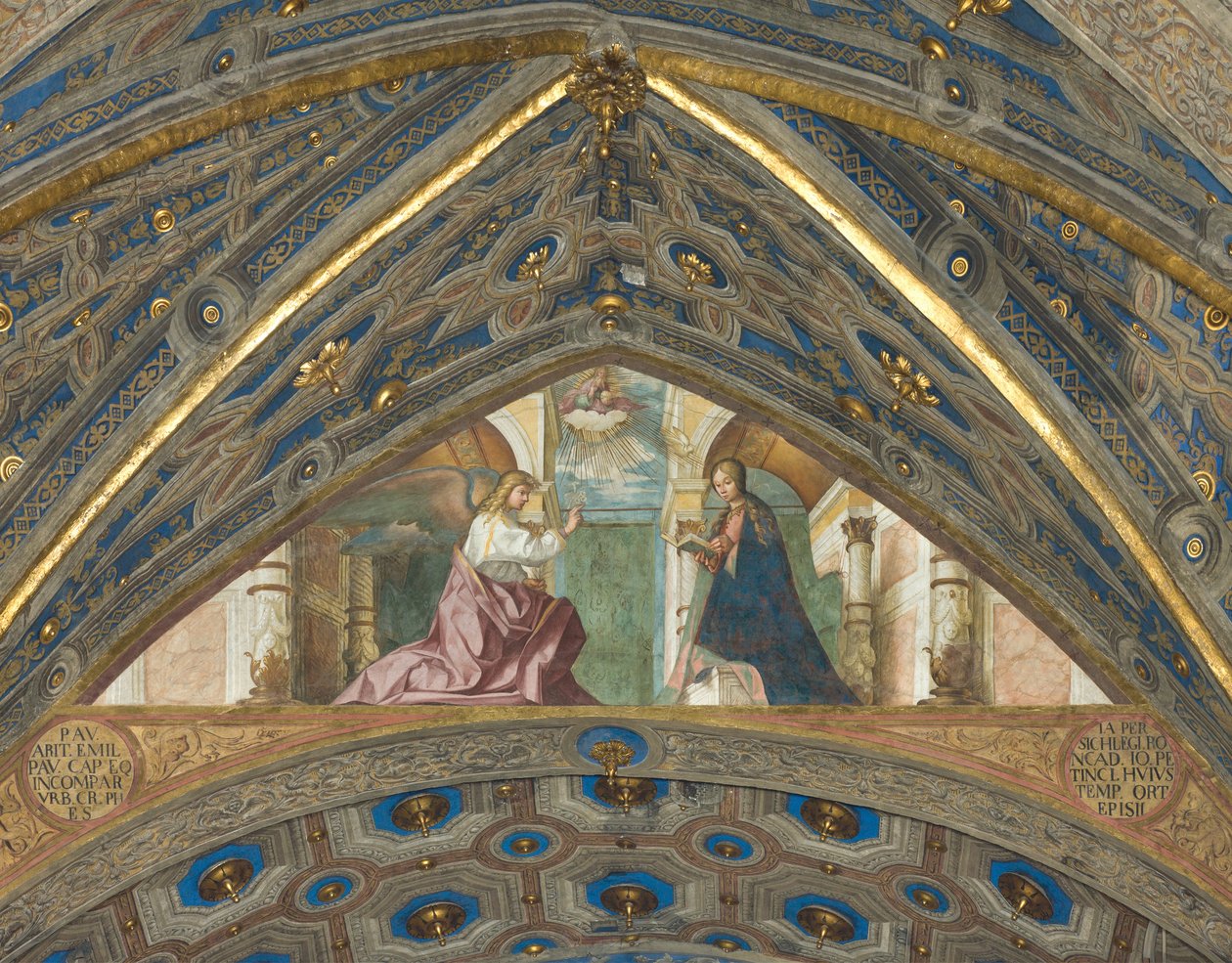 Apse, Superarch, Boccaccio Boccaccino, Annunciation 1506-07 de Boccaccio Boccaccino