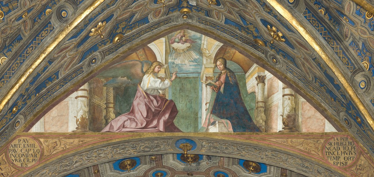 Apse, Superarch, Boccaccio Boccaccino, Annunciation 1506-07 de Boccaccio Boccaccino