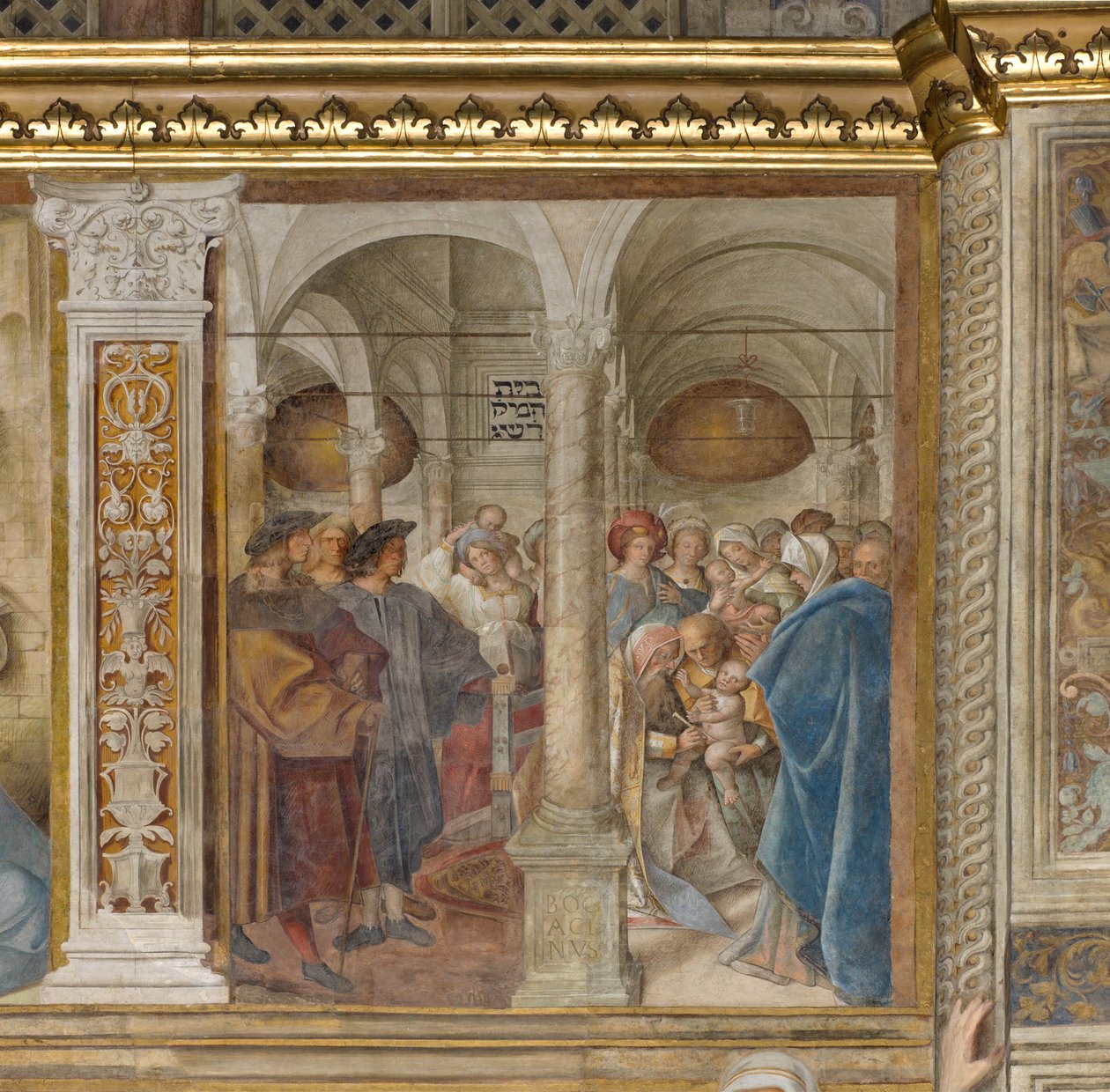 Gruta Central, Quarto Norte, Circuncisão, Boccaccio Boccaccino 1516-17 de Boccaccio Boccaccino