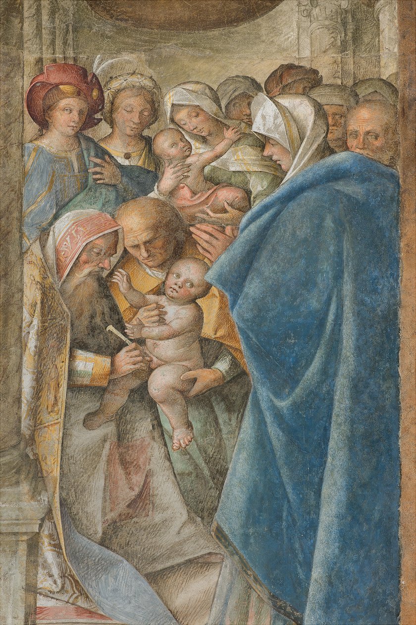 Av. Central, Fourth North Span, Circuncision, Boccaccio Boccaccino 1516-17, Detalhe de Boccaccio Boccaccino