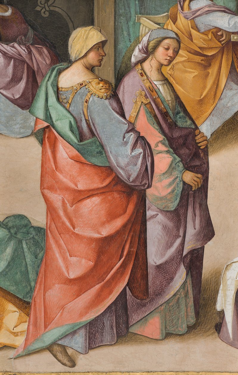 Nave Central, Segundo Norte, Nascimento da Virgem, Boccaccio Boccaccino 1514-15, Detalhe de Boccaccio Boccaccino