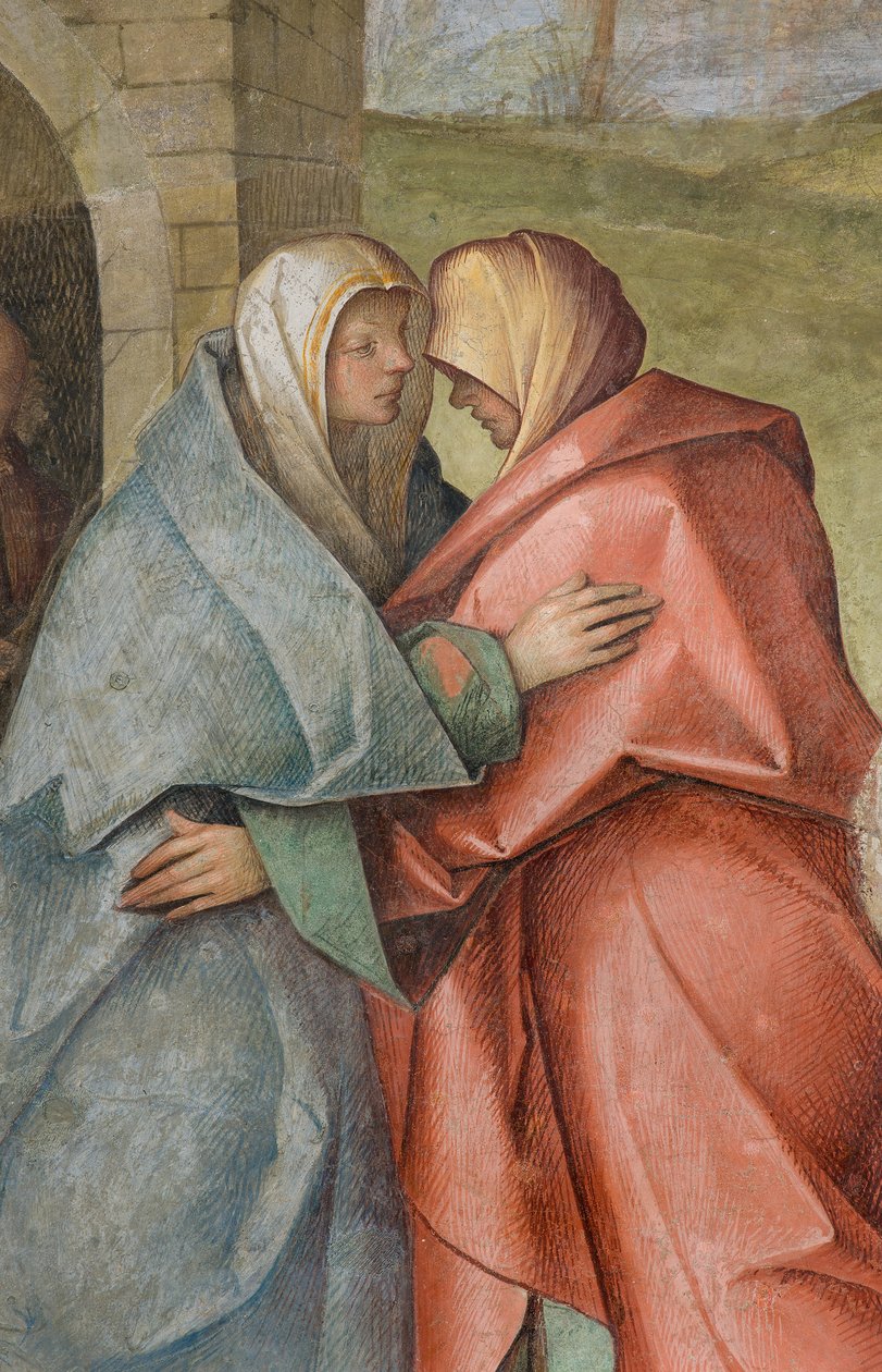 Nave Central, Terceiro Norte, Visitação, Boccaccio Boccaccino 1516-17, Detalhe de Boccaccio Boccaccino