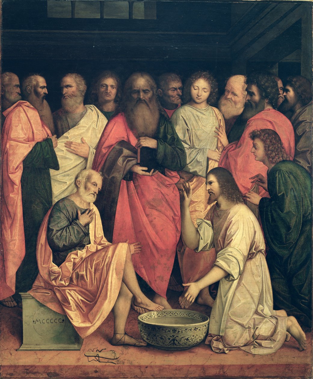 Cristo lavando os pés dos discípulos de Boccaccio Boccaccino