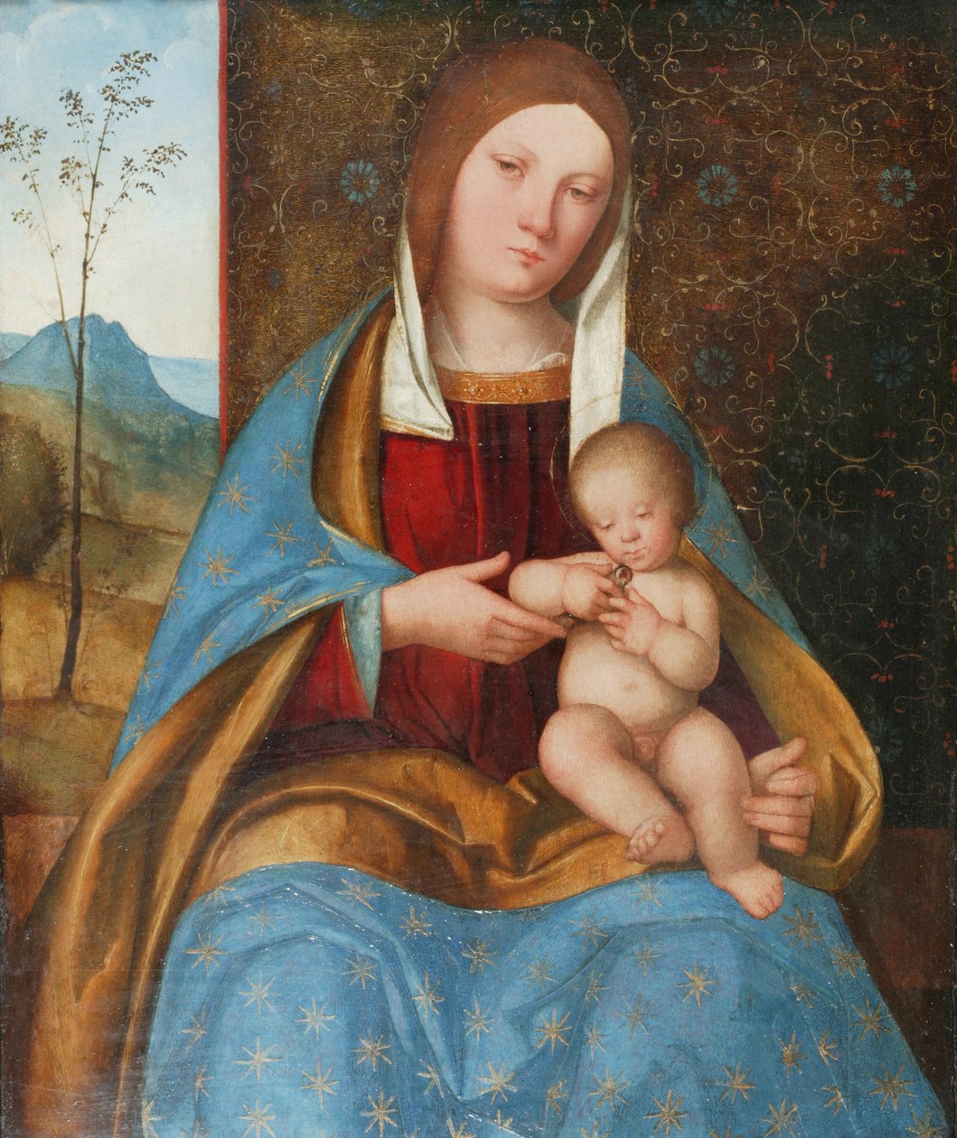 Madona e Menino (óleo sobre painel) de Boccaccio Boccaccino