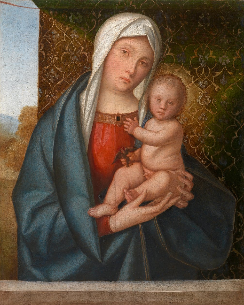 Madonna e Criança com um pássaro de Boccaccio Boccaccino