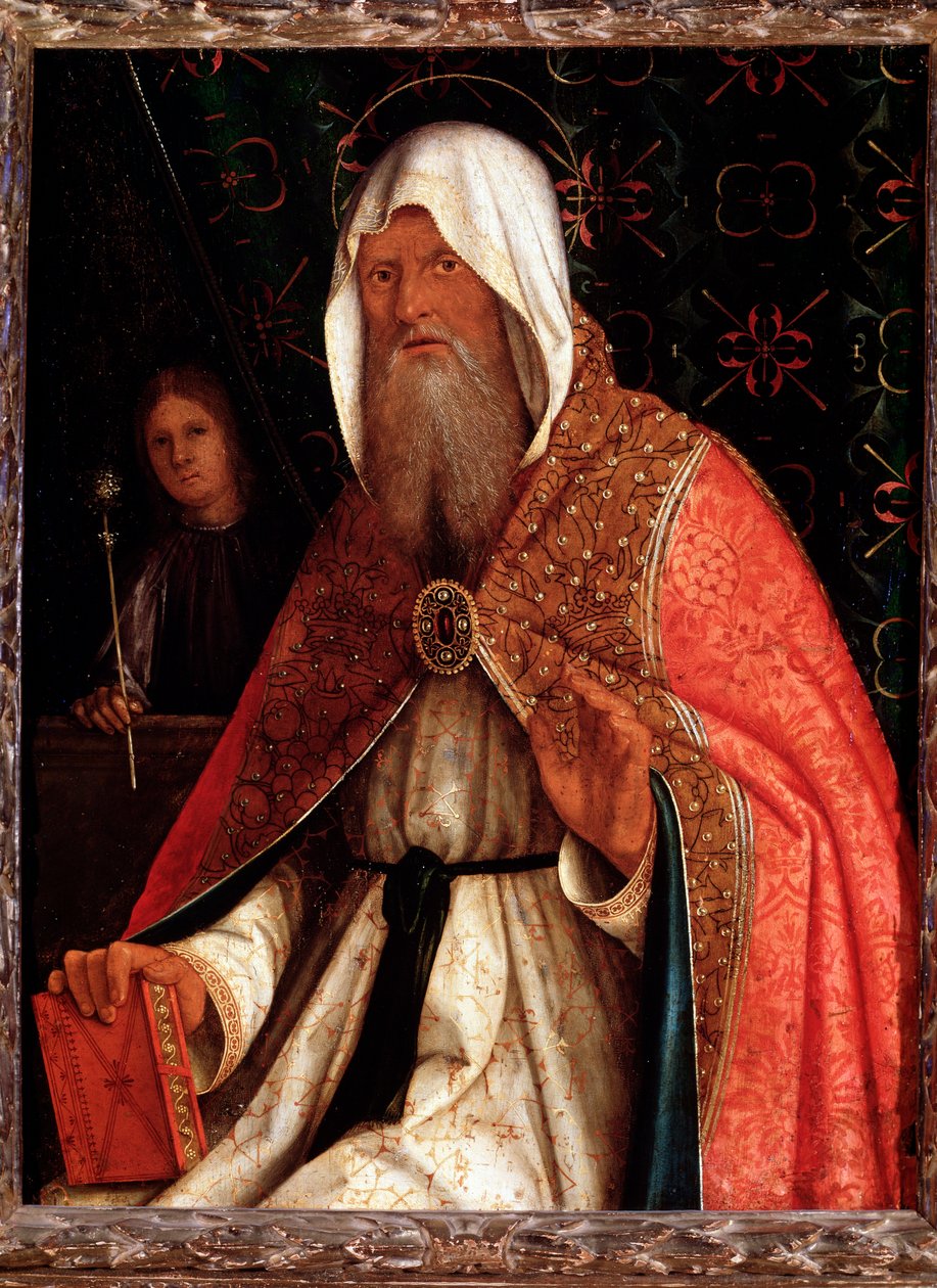 O apóstolo São Mateus (O apóstolo São Mateus) Pintura de Boccaccio Boccaccino (1467-1524) Florença, Palazzo Pitti de Boccaccio Boccaccino