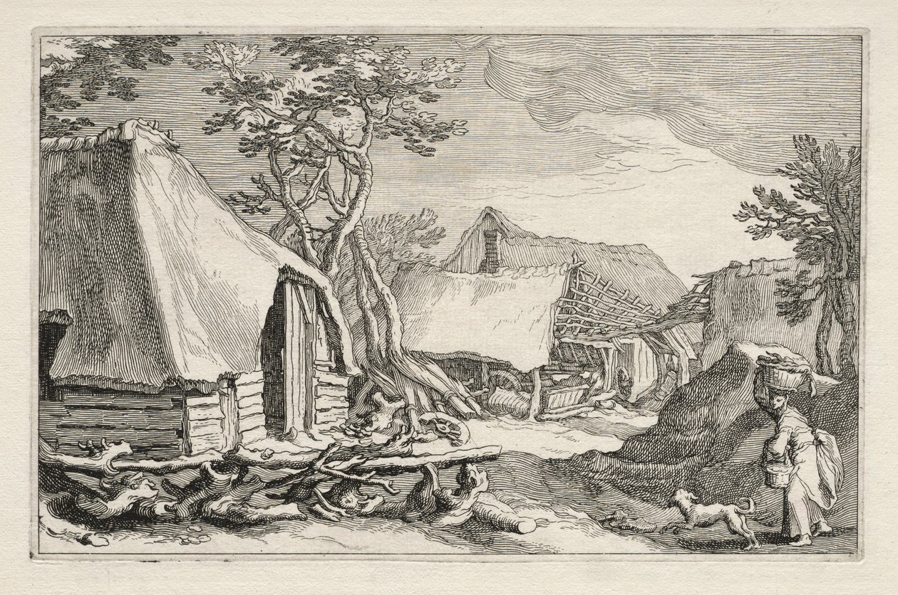 Paisagem com casas da quinta, 1613-1614. de Boetius Adams Bolswert