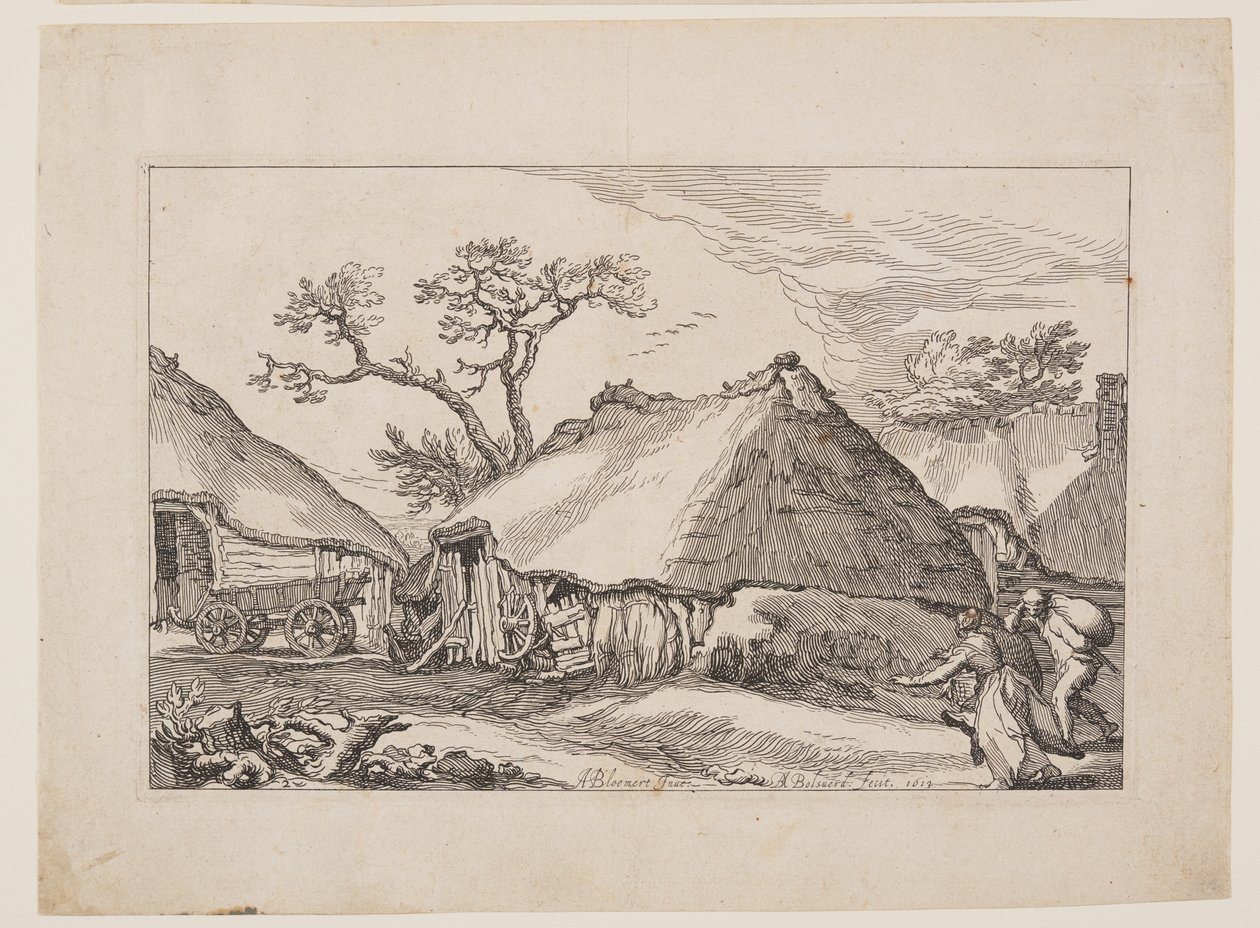 Prato 2, de Paisagens com casas de campo de Boetius Adams Bolswert
