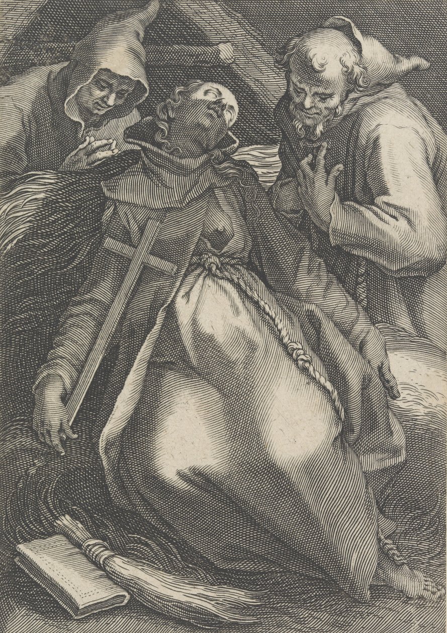 Sancta Euphrolyna, da série Eremitas Femininas, 1600-1633 de Boetius Adams Bolswert