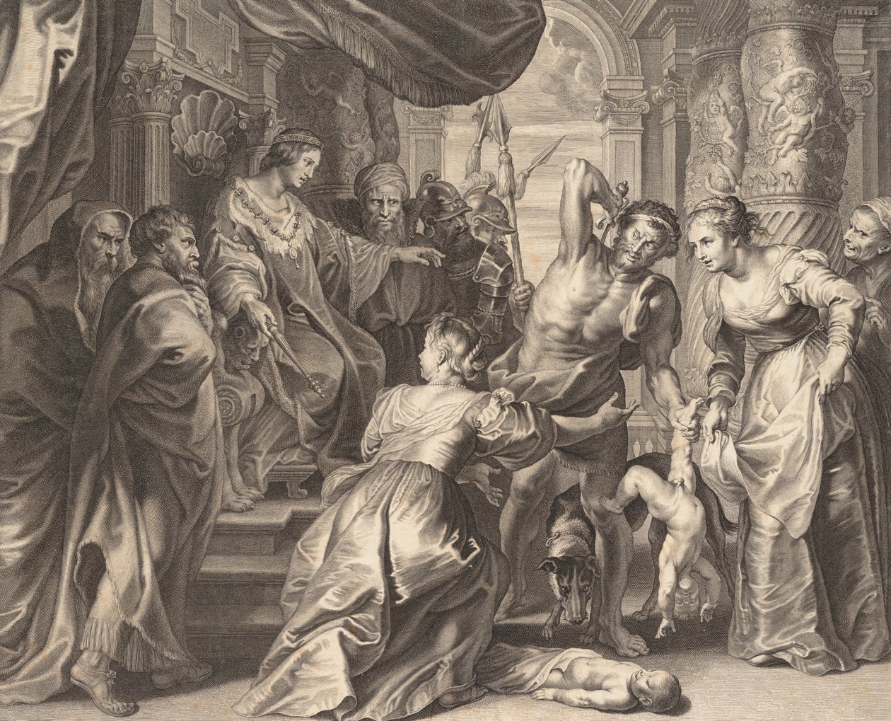 O Julgamento de Salomão, 1595-1633. de Boetius Adams Bolswert