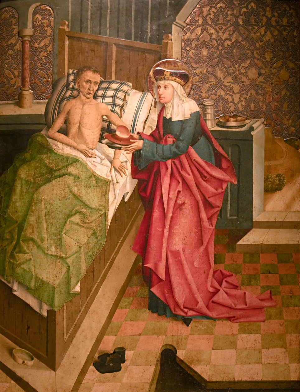 Santa Inês da Boêmia cuidando dos doentes de Bohemian Master