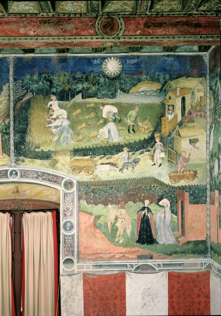 O mês de agosto, c.1400 de Bohemian School