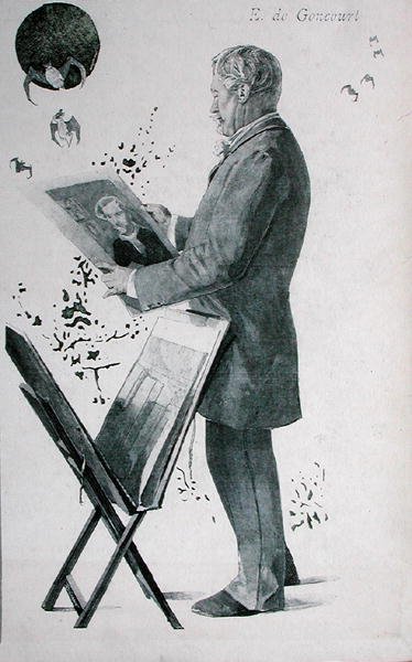 Edmond Huot de Goncourt (1822-96), ilustração de capa de 