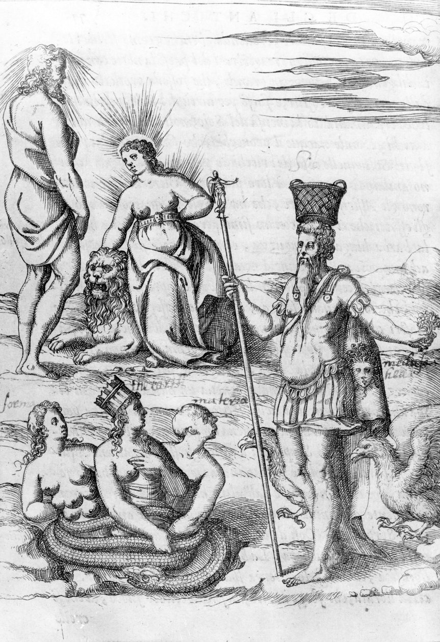Apolo, ilustração de "As imagens dos deuses dos antigos", de Vincenzo Cartari, 1571 de Bolognino Zaltieri