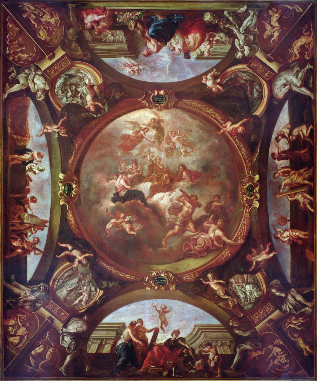 Justiça Garante Paz e Protege as Artes, estuda para o teto da Segunda Câmara de Petições do Parlamento de Paris, 1688 de Bon de Boulogne
