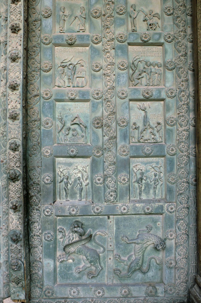 Portas da catedral, 1186 (bronze) de Bonannus of Pisa