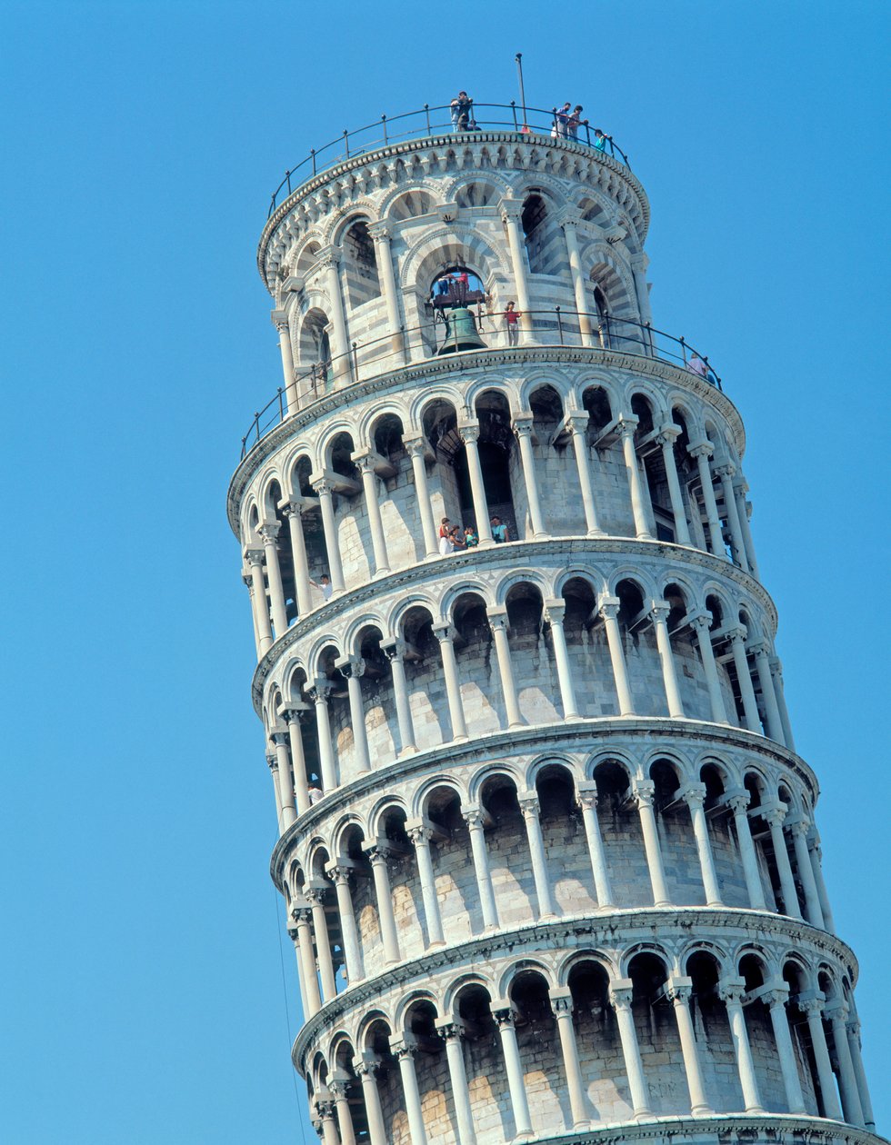 Vista, de, a, torre inclinada de Bonannus of Pisa