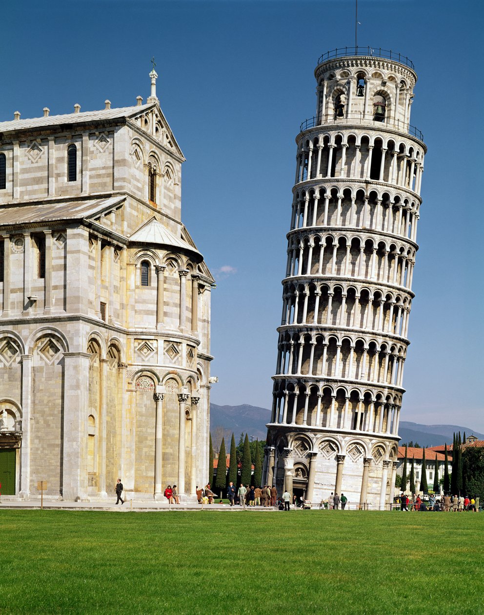 Vista, de, a, torre inclinada de Bonannus of Pisa