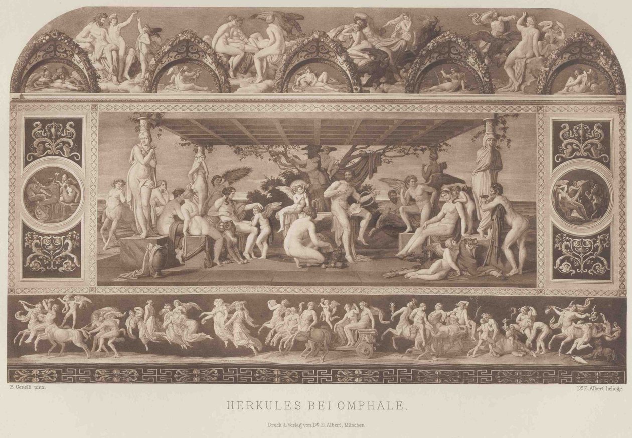 Alemão: Hercules at Omphale de Bonaventura Genelli