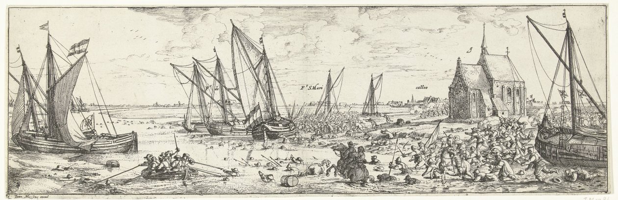 Falha no ataque a Fort Kallo, 1638 de Bonaventura Peeters (I)