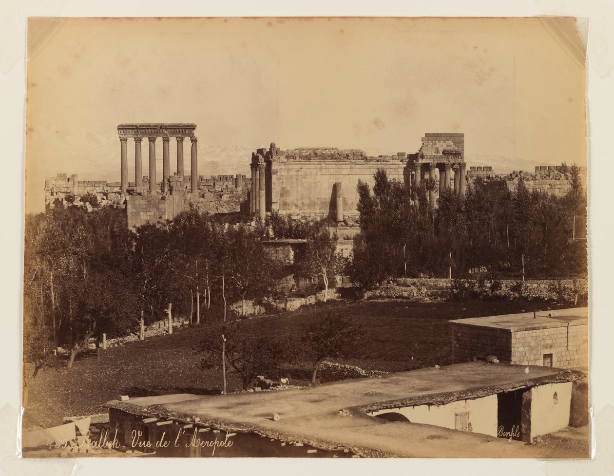 Balbek: Vista da Acrópole (impressão de albúm) de Bonfils Studio