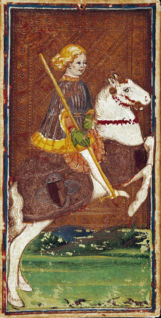 Mapa do jogo do Tarô da família Visconti de Bonifacio Bembo (1420-1482), meados do século XV - Bergamo, Galleria dell