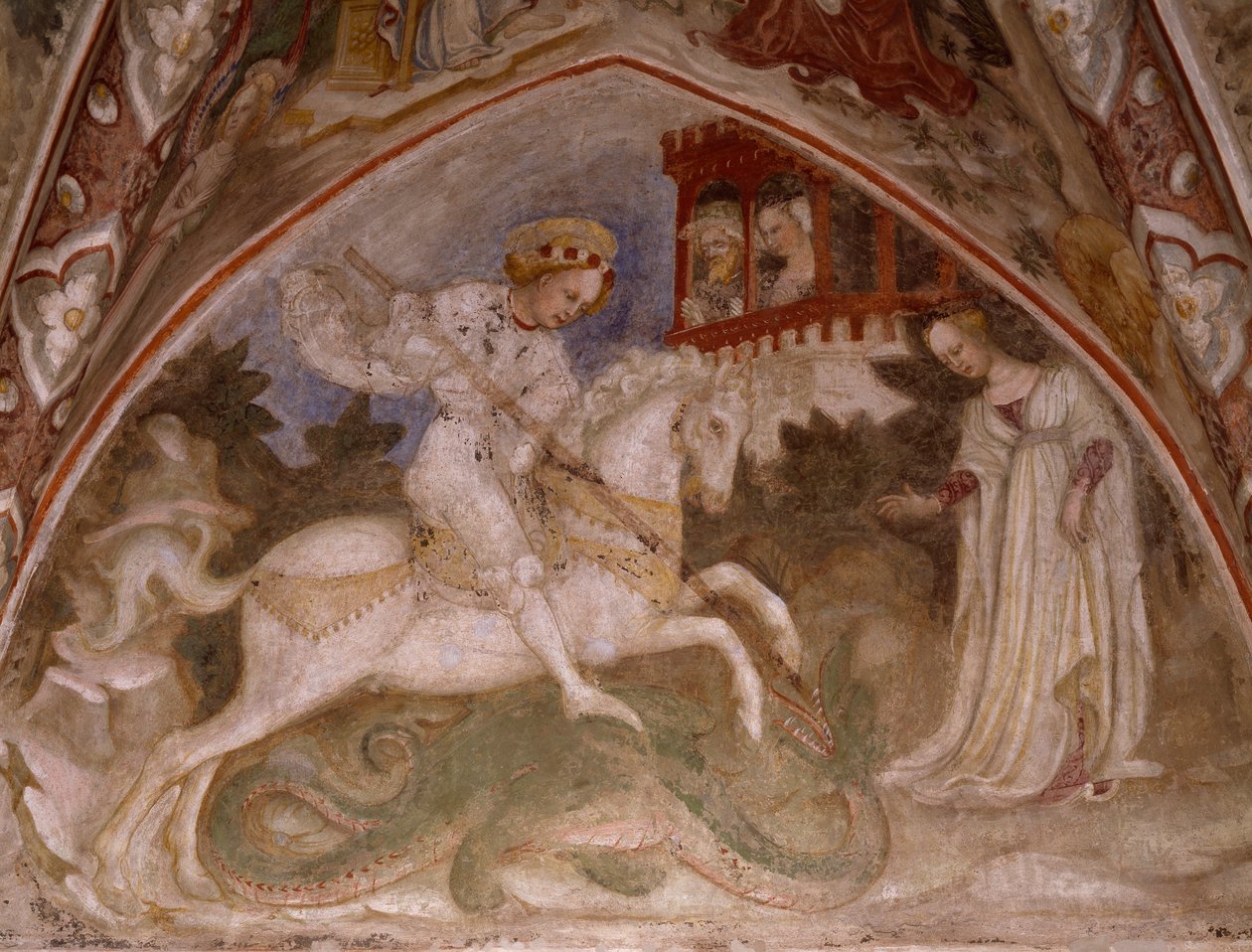 São Jorge e Dragão, por volta de 1460 (fresco) de Bonifacio Bembo