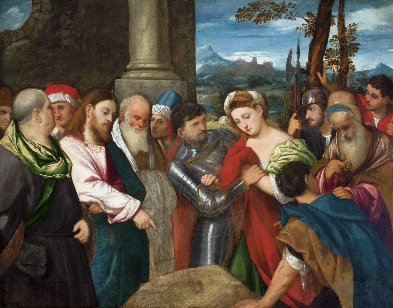 Cristo e a adúltera de Bonifazio Veronese