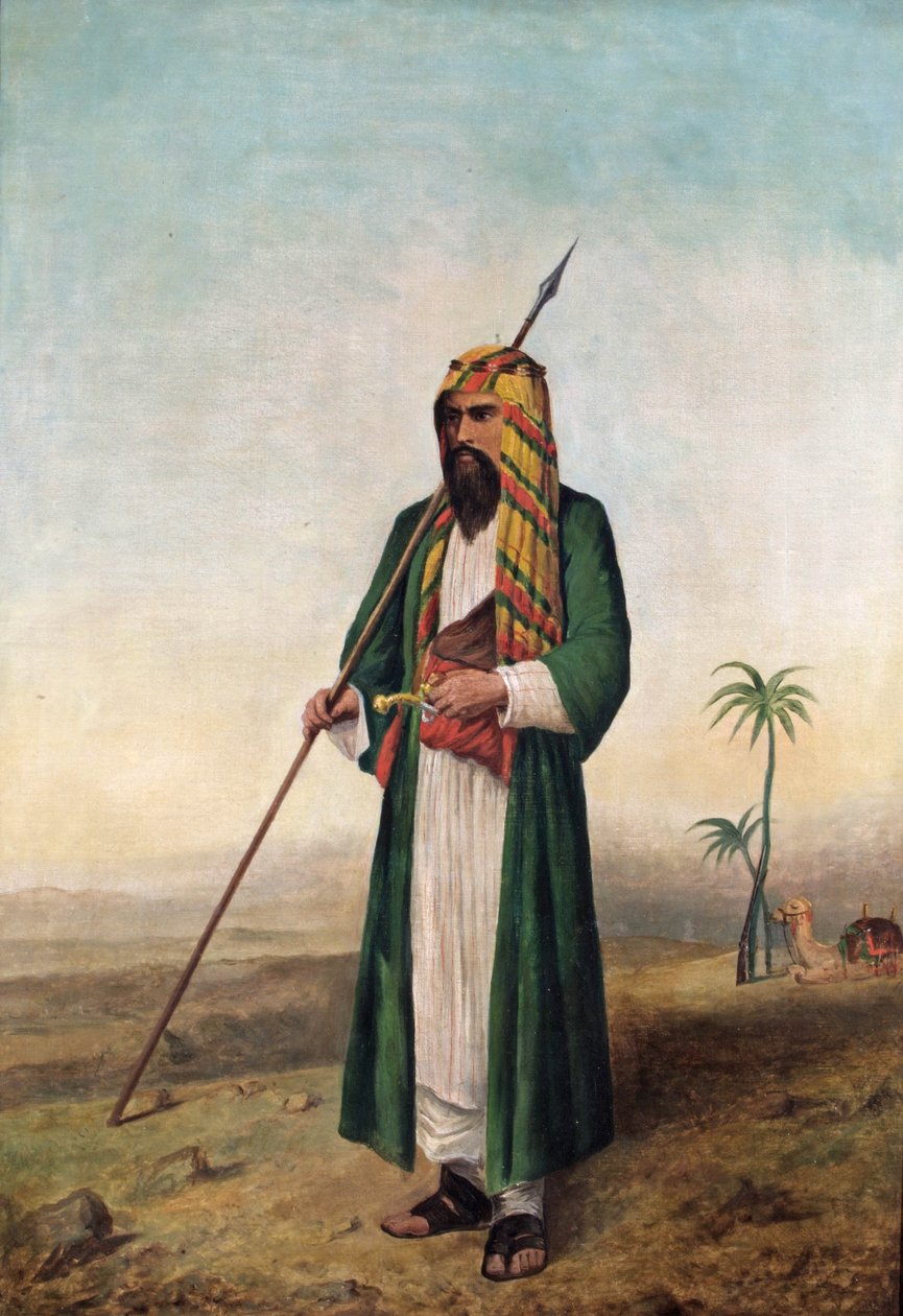 Sir Richard Burton em vestido árabe, c.1853 de Borgo Caratti