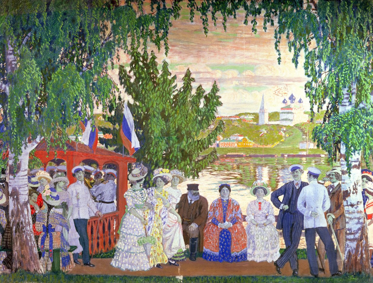 Encontro Festivo, 1910 de Boris Mikhailovich Kustodiev