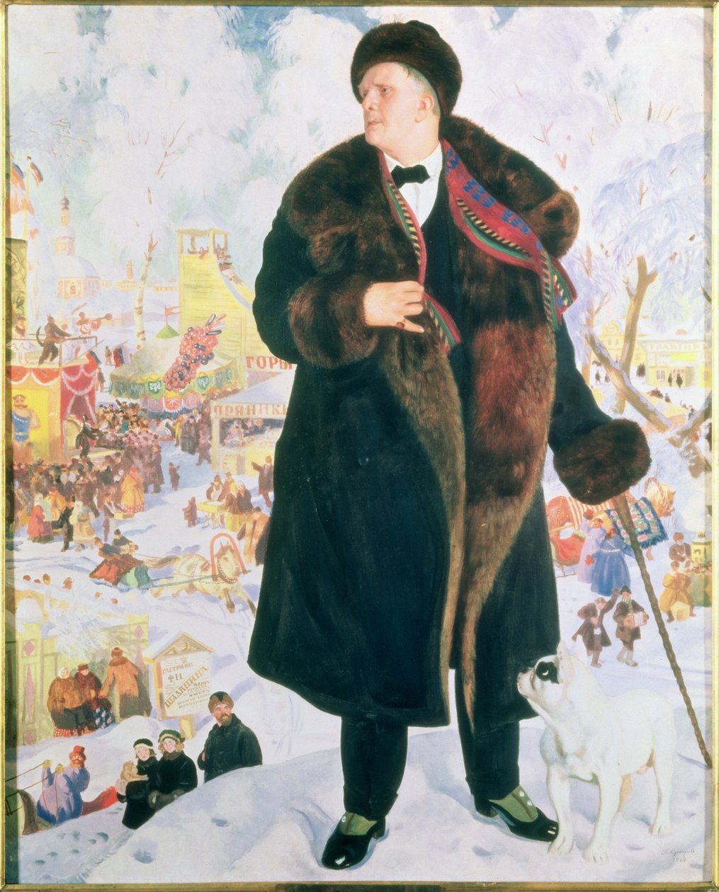 Retrato de Feodor Shaljapin, 1922 de Boris Mikhailovich Kustodiev