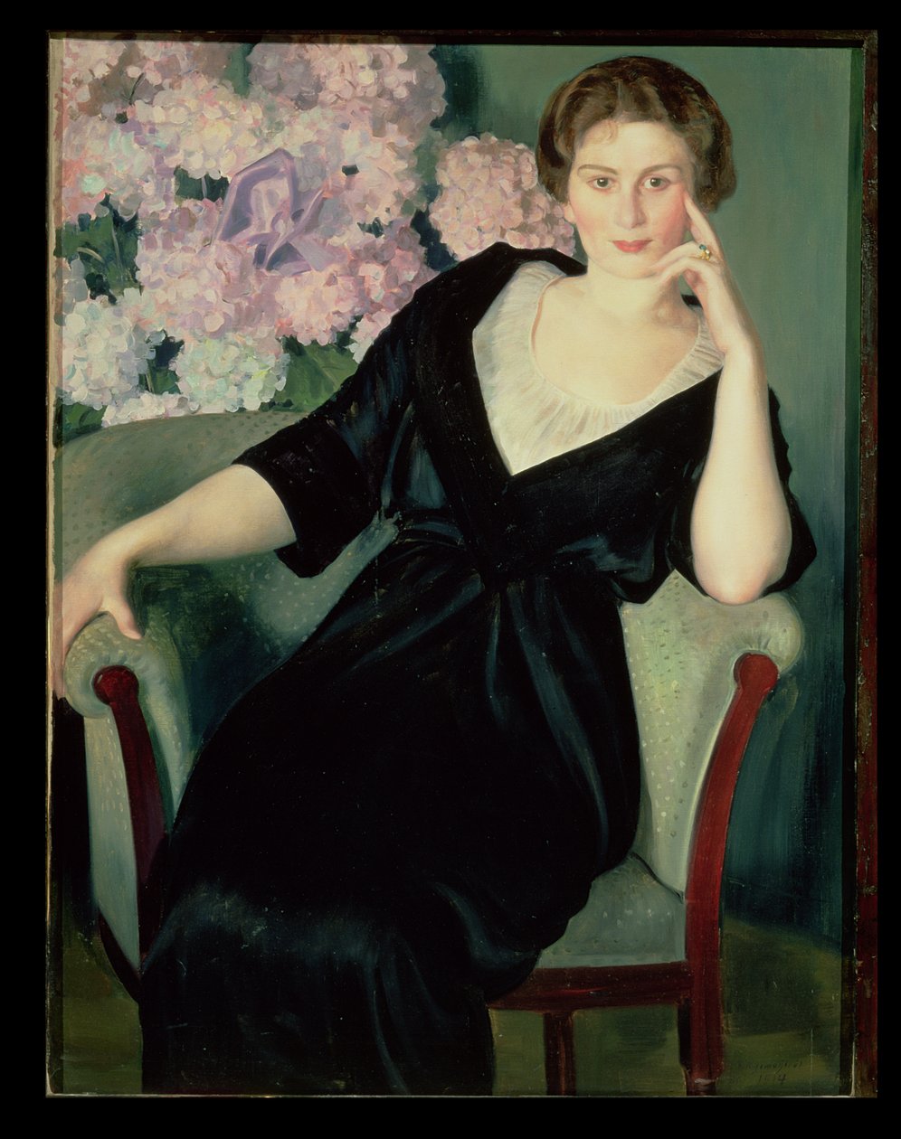 Retrato de Rene Ivanovna Notgaft (n.1880) 1914 de Boris Mikhailovich Kustodiev
