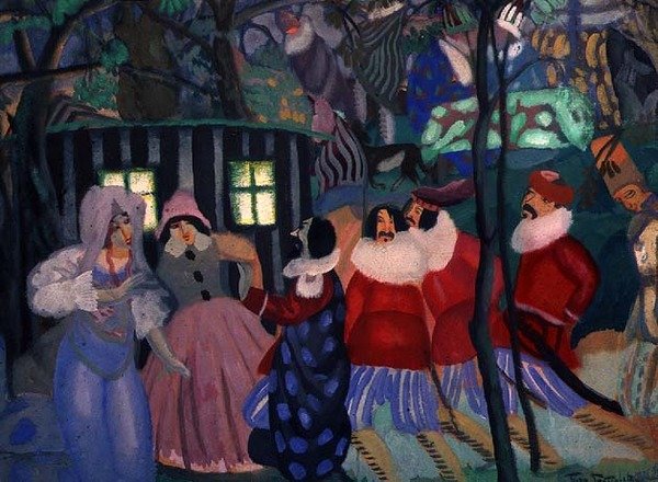 Conquistadores, 1913 (aguarela sobre papel) de Boris Dmitrievich Grigoriev