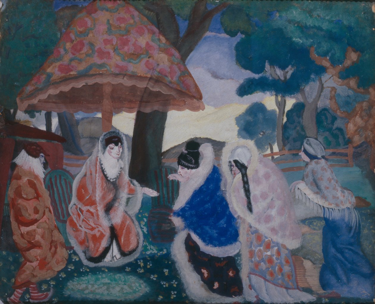 Cumprimentando os recém-casados, 1913 de Boris Dmitrievich Grigoriev