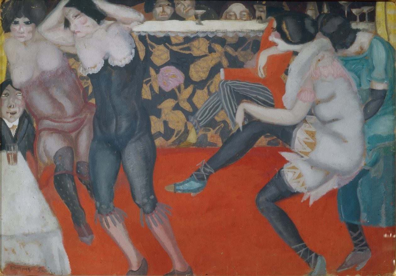 No cabaré, 1913 de Boris Dmitrievich Grigoriev