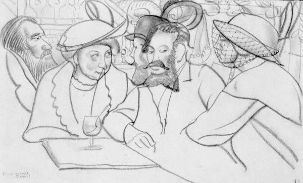No Café de Boris Dmitrievich Grigoriev