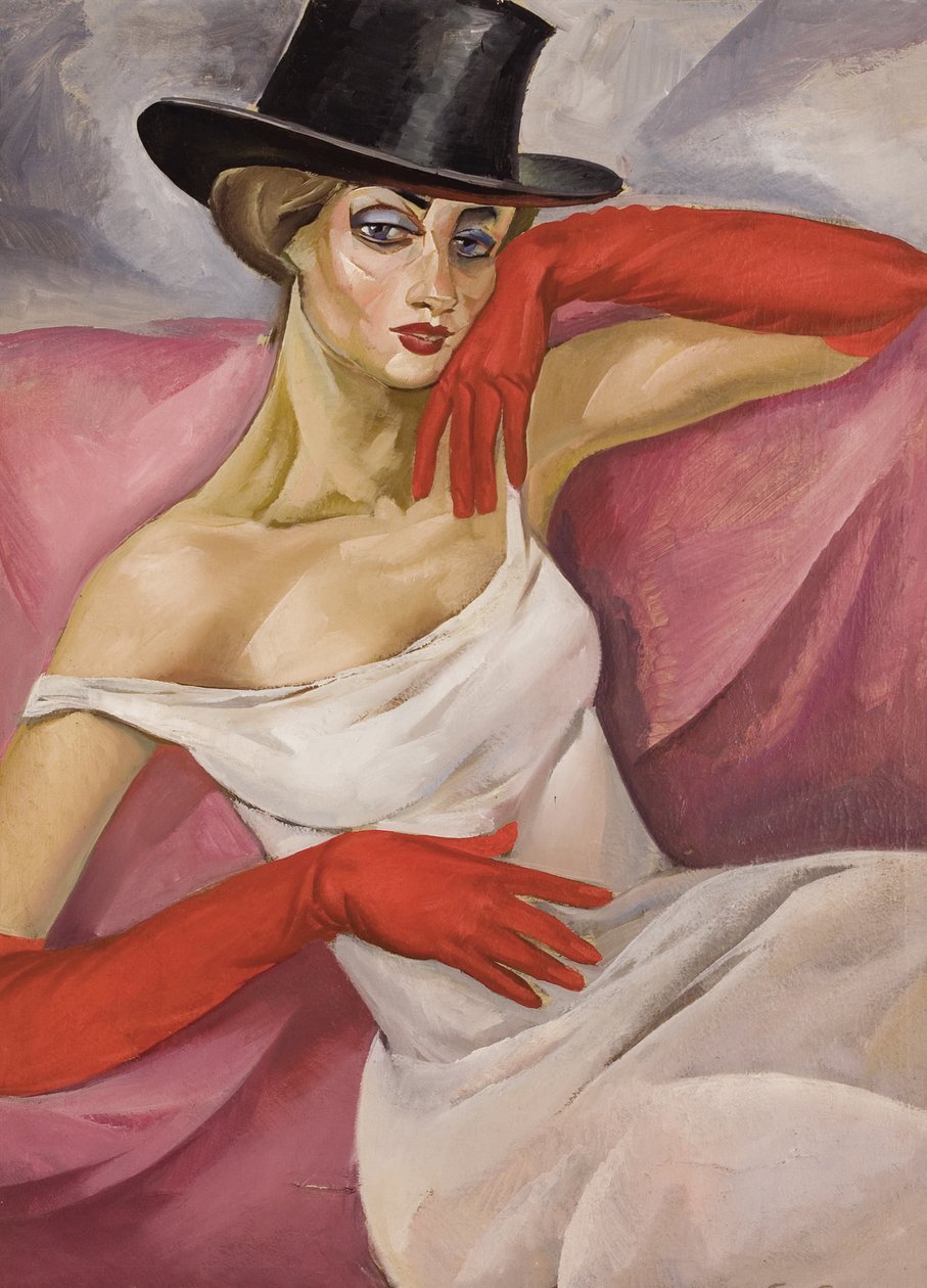 Senhora de cartola de Boris Dmitrievich Grigoriev