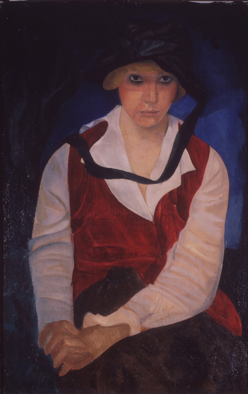Retrato da esposa do artista, 1917 de Boris Dmitrievich Grigoriev