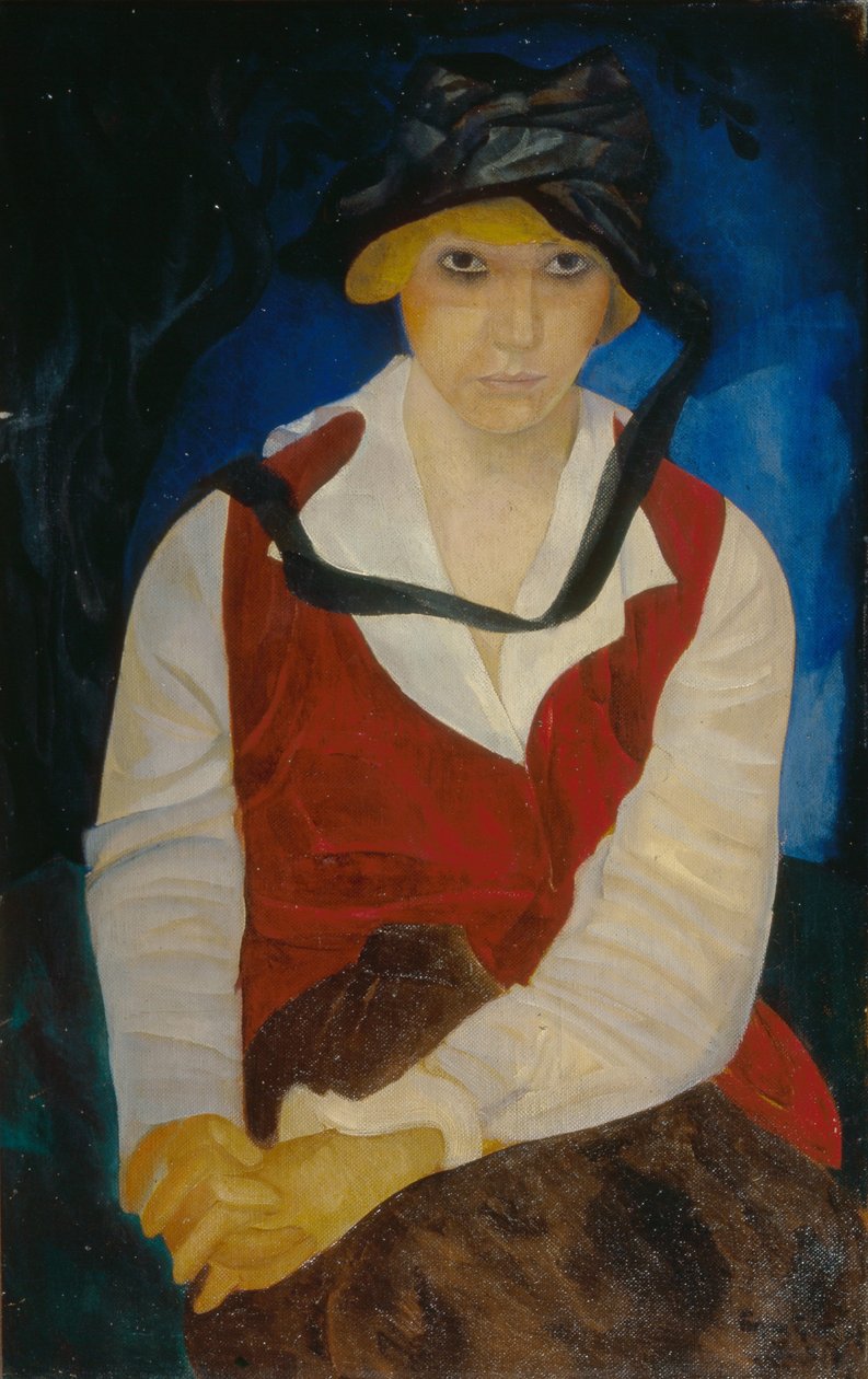 Retrato da esposa do artista, 1917 de Boris Dmitrievich Grigoriev