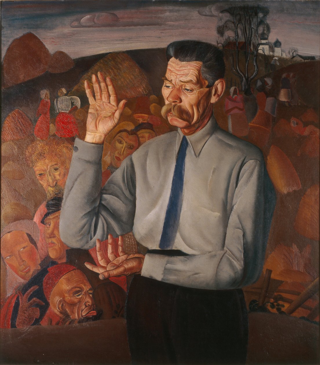Retrato do autor Maxim Gorky 1868-1939, 1926 de Boris Dmitrievich Grigoriev