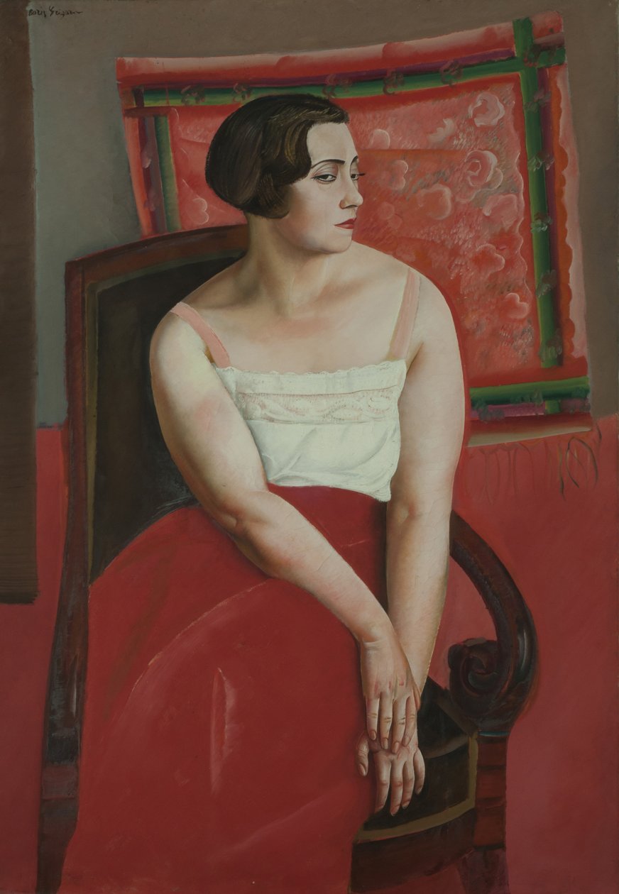 Retrato de uma jovem mulher. de Boris Dmitryevich Grigoriev