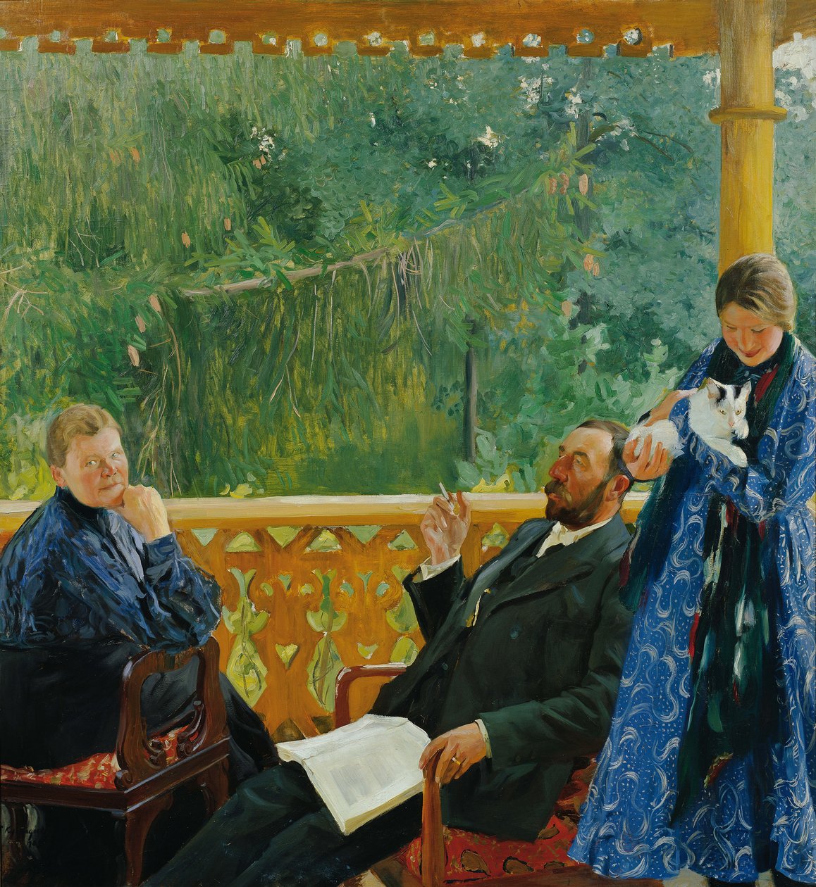 Retrato de família Retrato da família Polenow, 1904-1905. de Boris Mikhailovich Kustodiev