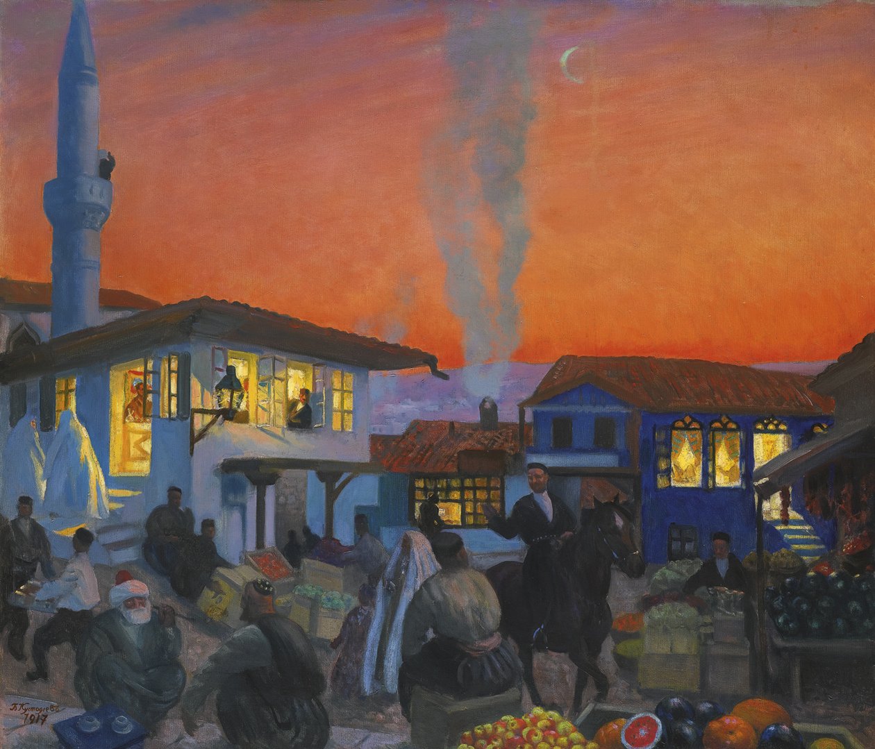 Bakhchisaray, 1917 de Boris Mikhailovich Kustodiev