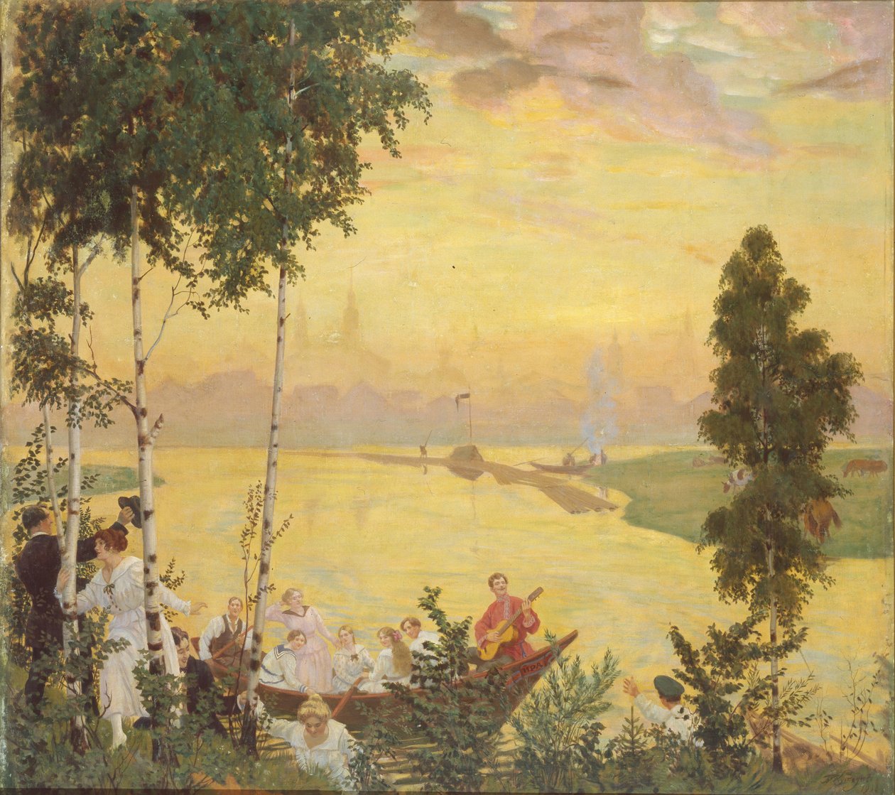 Viagem ao país, 1918 de Boris Mikhailovich Kustodiev