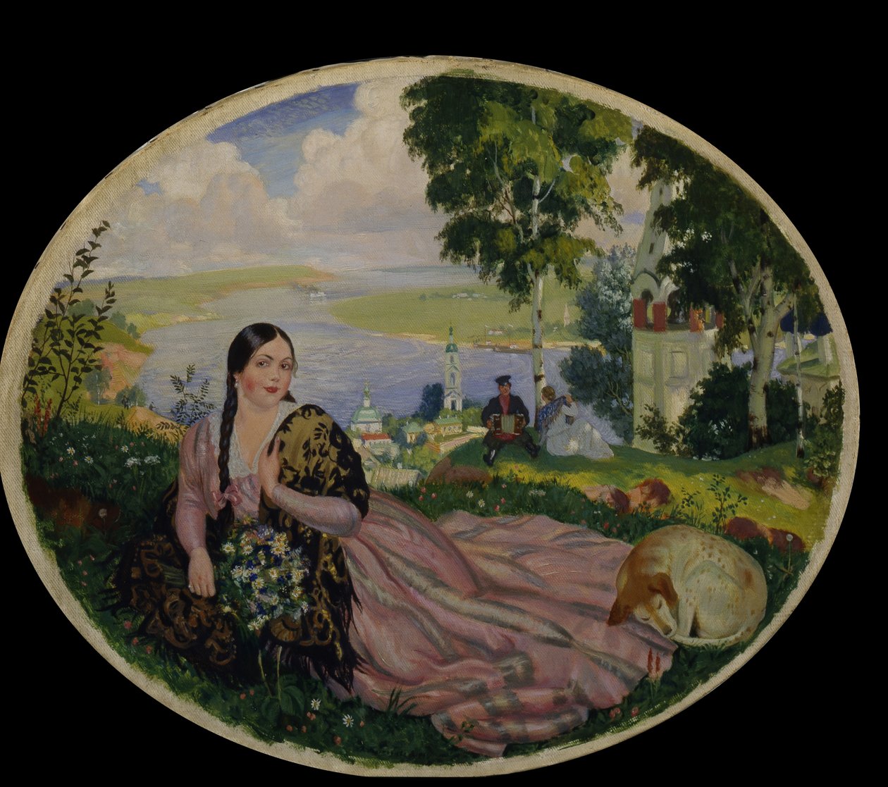Menina no Volga, 1915 de Boris Mikhailovich Kustodiev