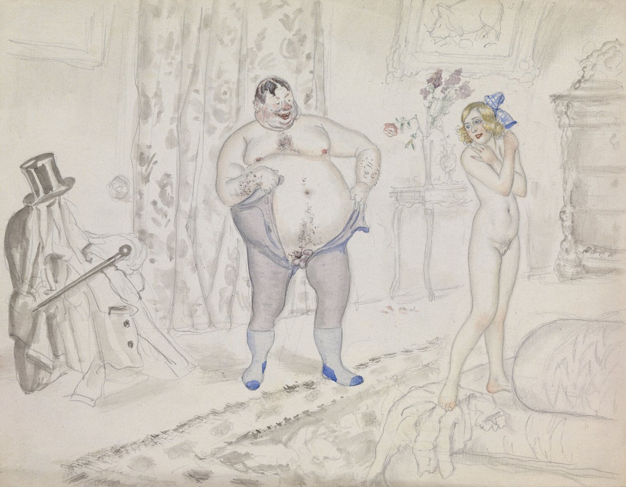 Encontro noturno de Boris Mikhailovich Kustodiev