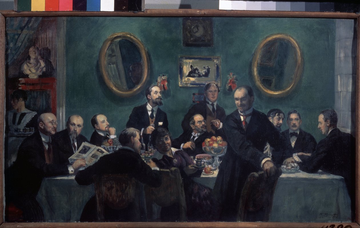 Membros do Movimento Mundial da Arte de Boris Mikhailovich Kustodiev